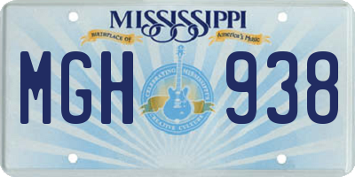MS license plate MGH938