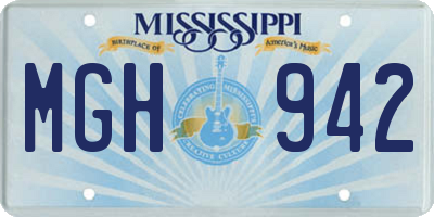 MS license plate MGH942