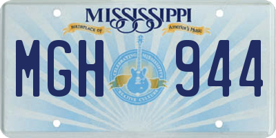 MS license plate MGH944