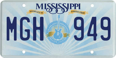 MS license plate MGH949