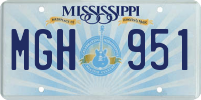 MS license plate MGH951