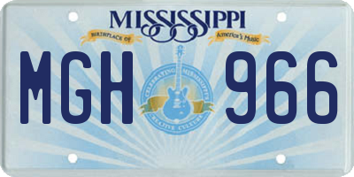 MS license plate MGH966