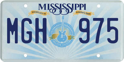 MS license plate MGH975