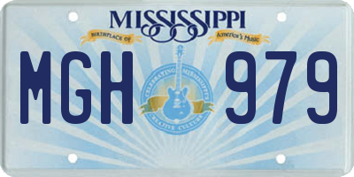 MS license plate MGH979