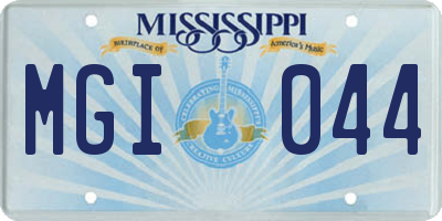 MS license plate MGI044