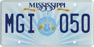 MS license plate MGI050