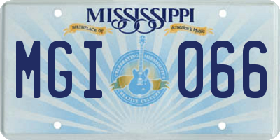 MS license plate MGI066