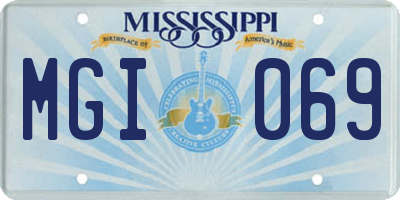 MS license plate MGI069