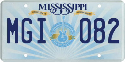 MS license plate MGI082