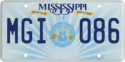 MS license plate MGI086