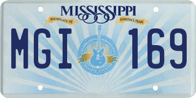 MS license plate MGI169