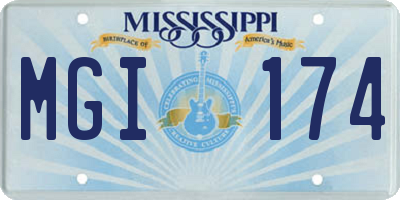 MS license plate MGI174