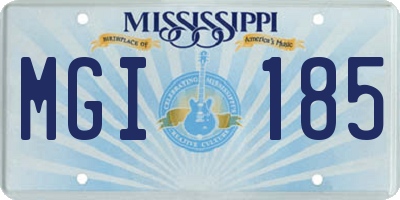 MS license plate MGI185