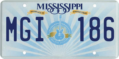 MS license plate MGI186