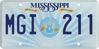 MS license plate MGI211