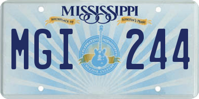 MS license plate MGI244
