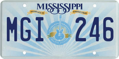 MS license plate MGI246