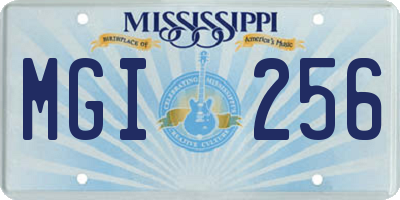 MS license plate MGI256