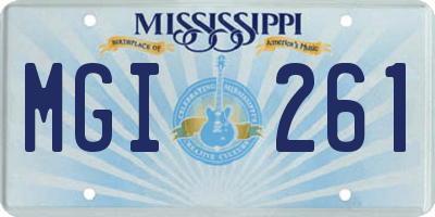 MS license plate MGI261