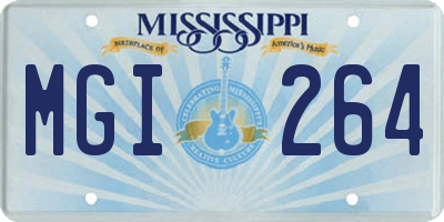 MS license plate MGI264