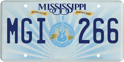 MS license plate MGI266
