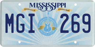 MS license plate MGI269