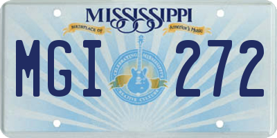MS license plate MGI272