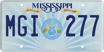 MS license plate MGI277