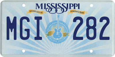 MS license plate MGI282