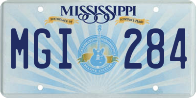 MS license plate MGI284