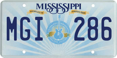 MS license plate MGI286