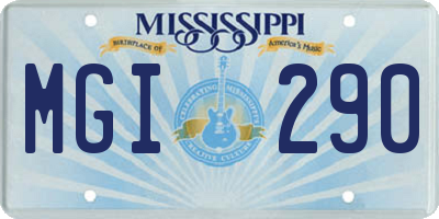 MS license plate MGI290