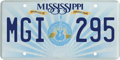 MS license plate MGI295