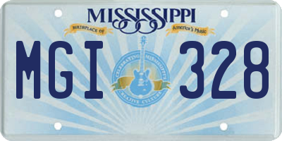 MS license plate MGI328