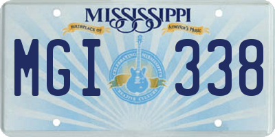 MS license plate MGI338