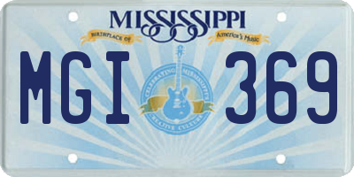 MS license plate MGI369