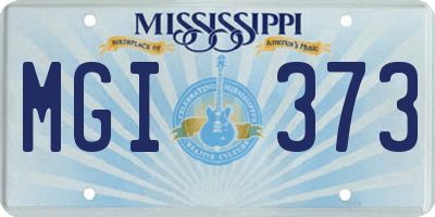 MS license plate MGI373