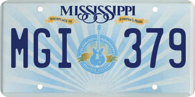 MS license plate MGI379