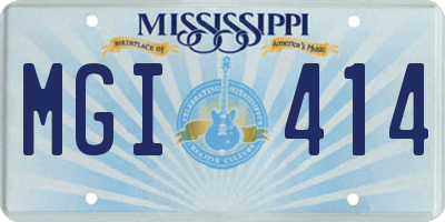 MS license plate MGI414