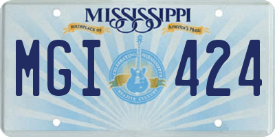 MS license plate MGI424