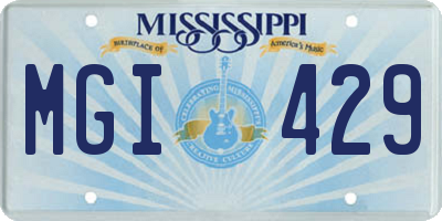 MS license plate MGI429