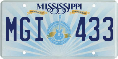 MS license plate MGI433