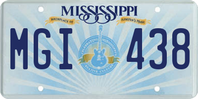 MS license plate MGI438