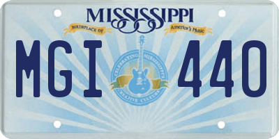 MS license plate MGI440