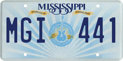MS license plate MGI441