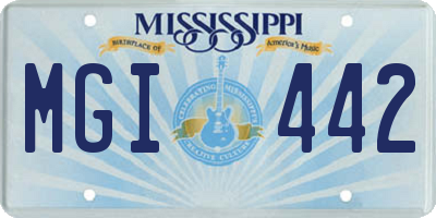 MS license plate MGI442