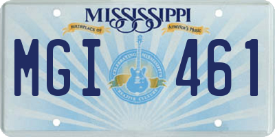MS license plate MGI461