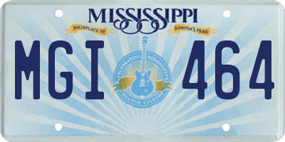MS license plate MGI464