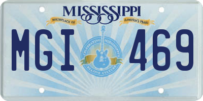 MS license plate MGI469
