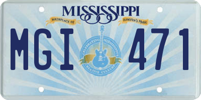 MS license plate MGI471